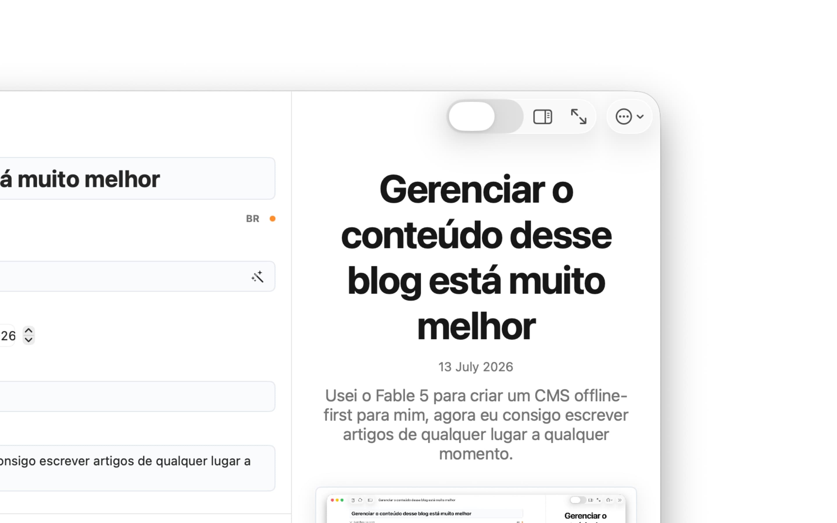 Article cover for Gerir o conteúdo desse blog está muito melhor